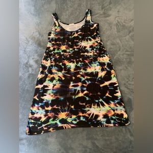 Rainbow tie-dye dress